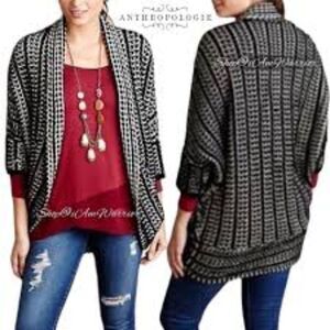 Anthropologie Moth size medium black and white cocoon cardigan